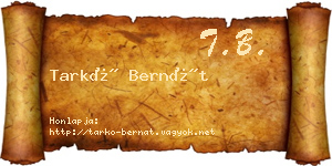 Tarkó Bernát névjegykártya